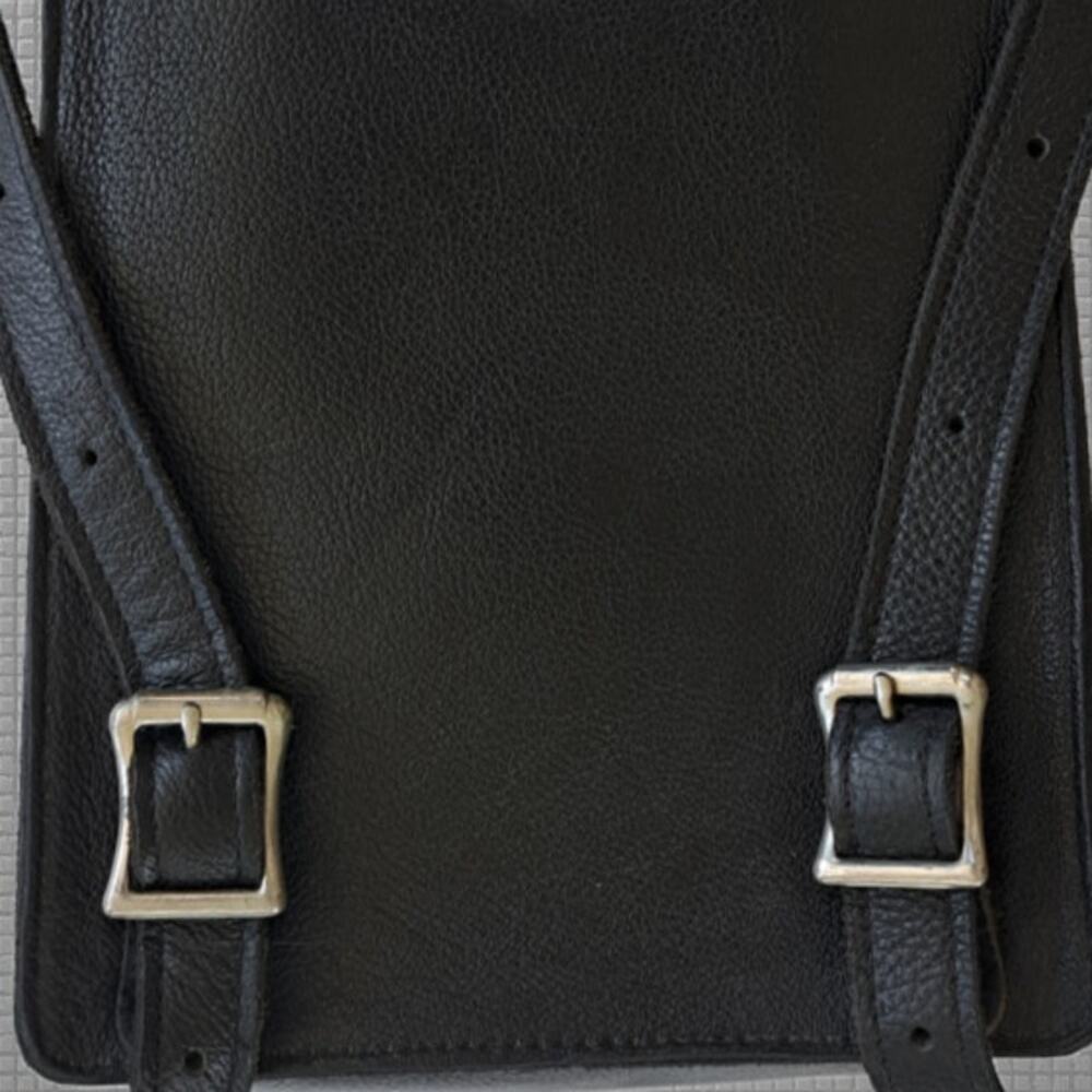 Vintage Harley-Davidson Cycles Black Leather Mini Backpack - Embroidered Logo - Picture 12 of 12
